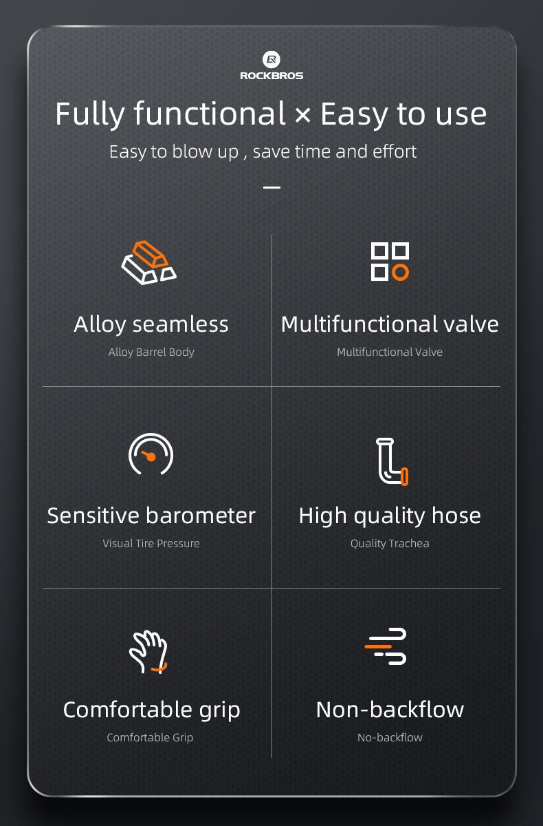 High Pressure Bicycle Floor Pump | 160 PSI, Schrader/Presta Valve & Ergonomic Design for Bikes, Motorcycles & Sports Equipment