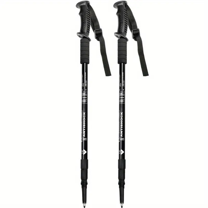 Adjustable Trekking Poles | Lightweight, Shock-Absorbing Design for All Terrains and Hiking Adventures
