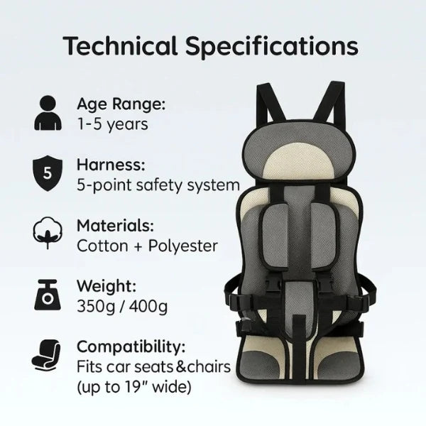 Toddler Child Car Booster Seat High Back Booster Seat Portable Booster Seat for Kids