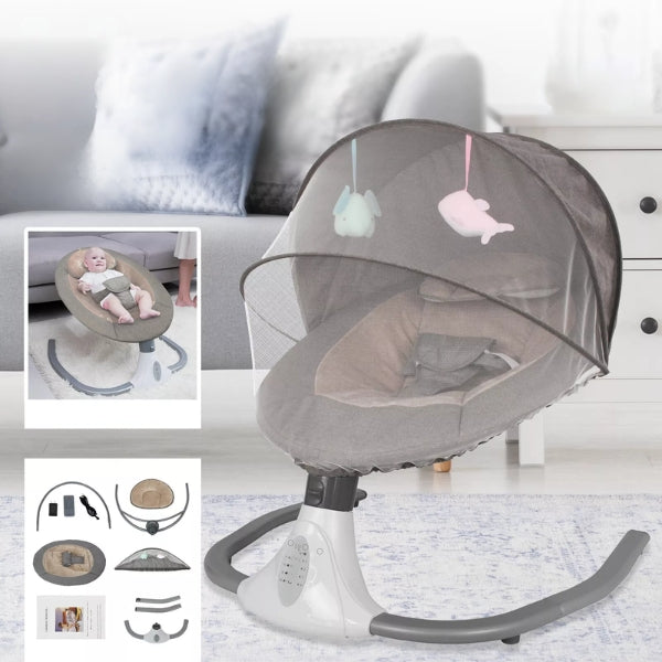 Electric Baby Rocker for Little Infants - Newborn Swing Seat, Perfect New Born Babies Items for Sleep and Play