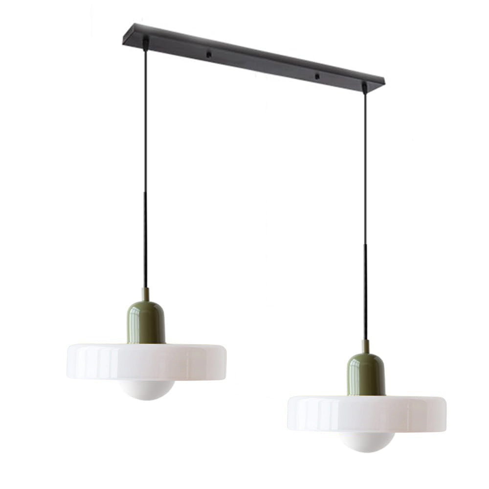 LED Glass Pendant Light with 2 Heads - Modern Design for Kitchen Island & Dining Room Lighting