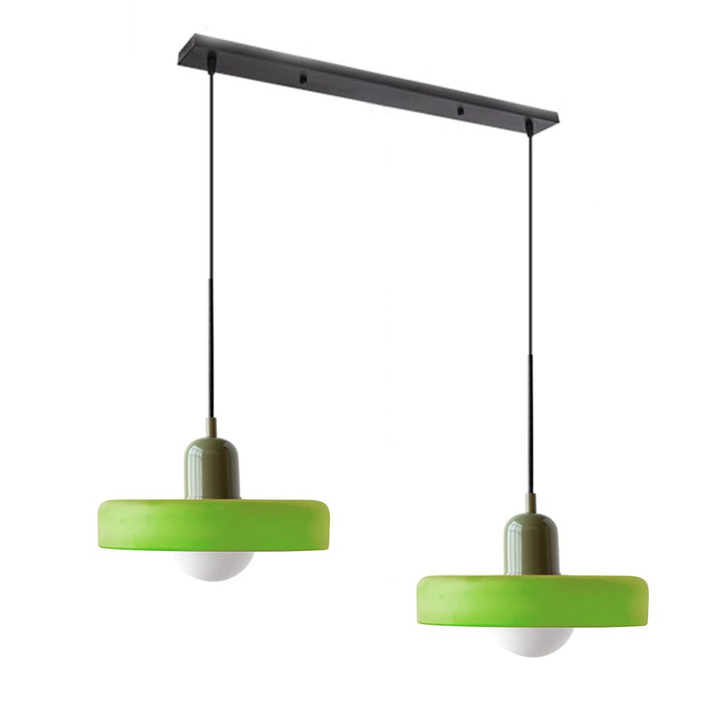 LED Glass Pendant Light with 2 Heads - Modern Design for Kitchen Island & Dining Room Lighting