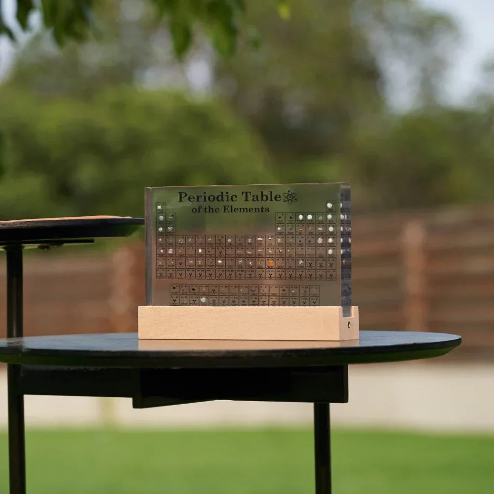 Illuminated Periodic Table with Real Elements | Premium Acrylic Display for Educational Use and Home Decor