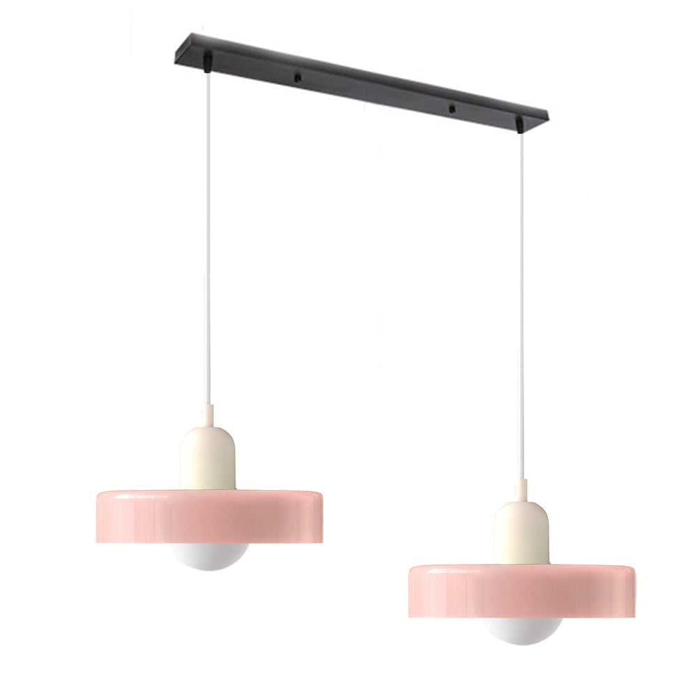 LED Glass Pendant Light with 2 Heads - Modern Design for Kitchen Island & Dining Room Lighting