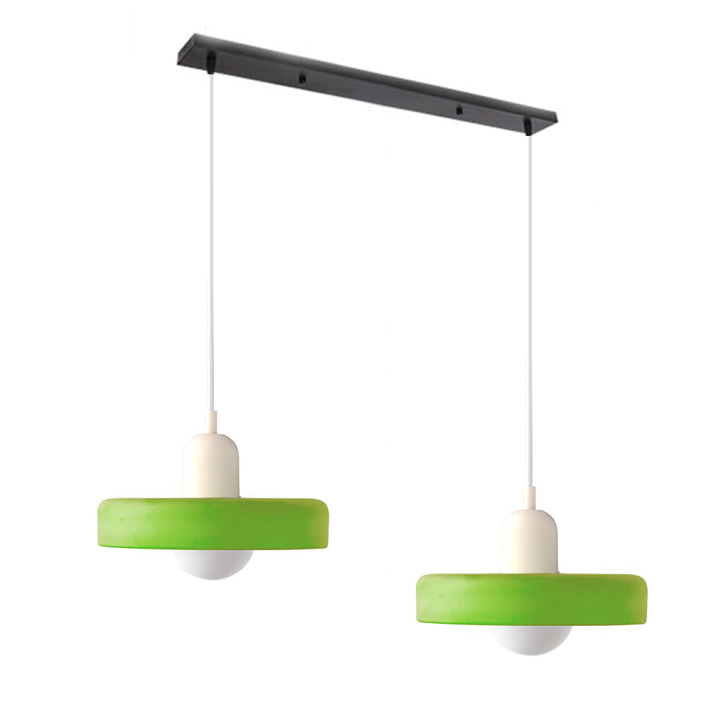 LED Glass Pendant Light with 2 Heads - Modern Design for Kitchen Island & Dining Room Lighting