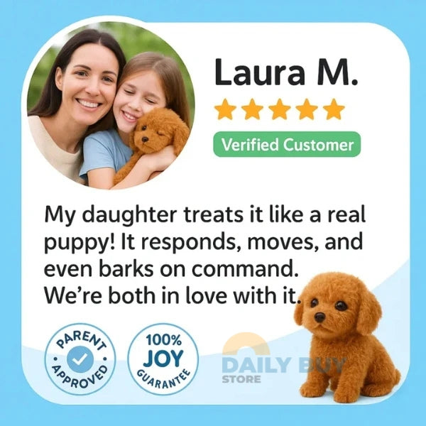 Realistic Robot Puppy Toy Dog with Smart Features, Interactive Companion for Kids and Pet Lovers