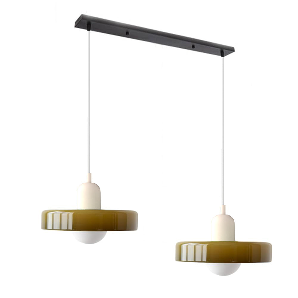 LED Glass Pendant Light with 2 Heads - Modern Design for Kitchen Island & Dining Room Lighting