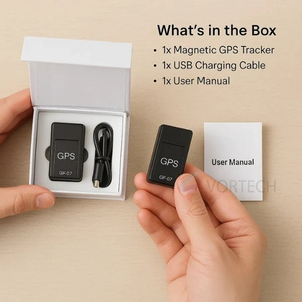 Small GPS Tracker | Magnetic, Waterproof Anti-Theft Locator for Vehicles & Personal Items with Global Tracking