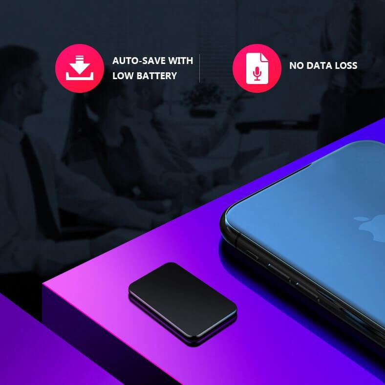 Mini Voice Recorder | Voice Activated, 376 Hours Storage & Ideal for Meetings, Surveillance & Professional Use