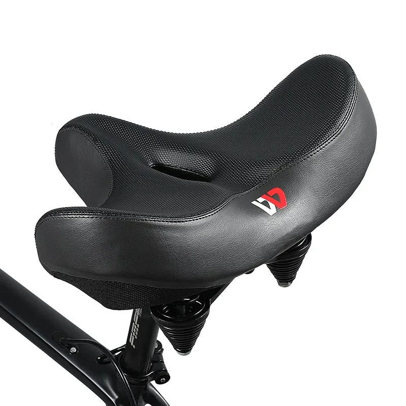 Wide Bicycle Saddle for Maximum Comfort, Ergonomic Design, Padded Cushion, Universal Fit for Road & Mountain Bikes