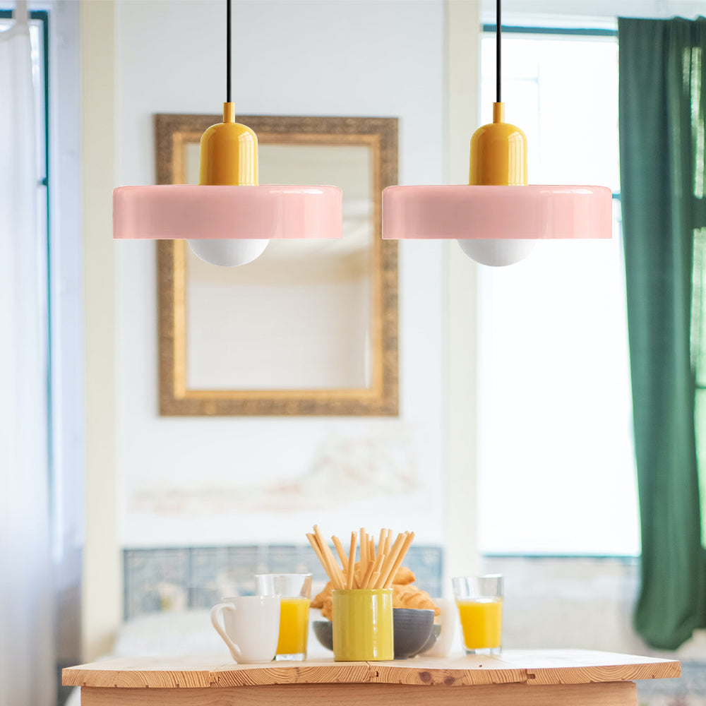 LED Glass Pendant Light with 2 Heads - Modern Design for Kitchen Island & Dining Room Lighting