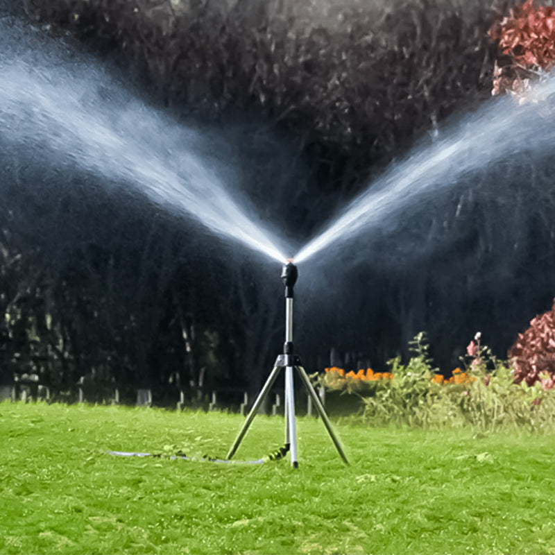 Rotary Tripod Sprinkler | Adjustable Coverage, Whisper-Quiet Operation & Ideal for Lawns and Gardens