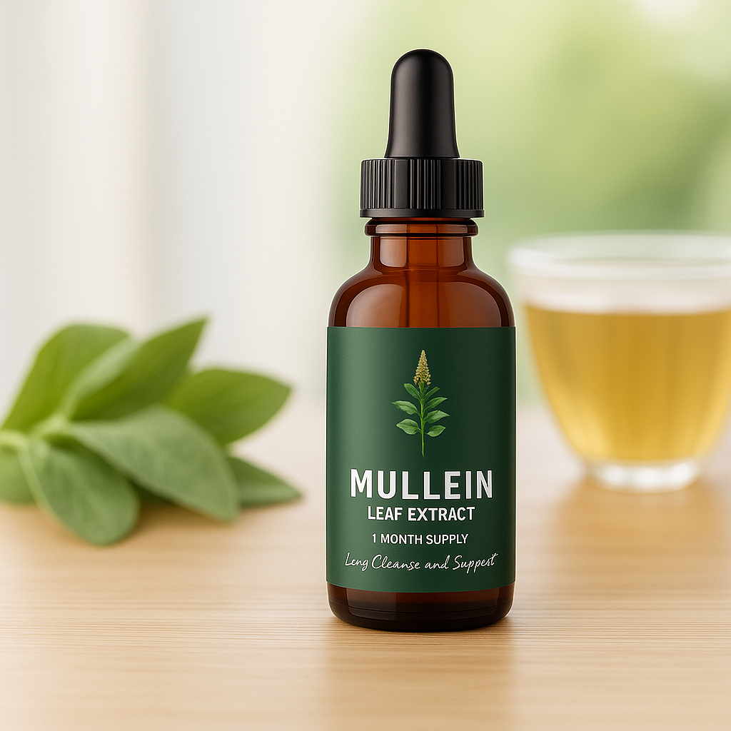 Natural Mullein Extract | Mullein Drops for Lung Detox - Support Lungs & Clear Phlegm with Herbal Power