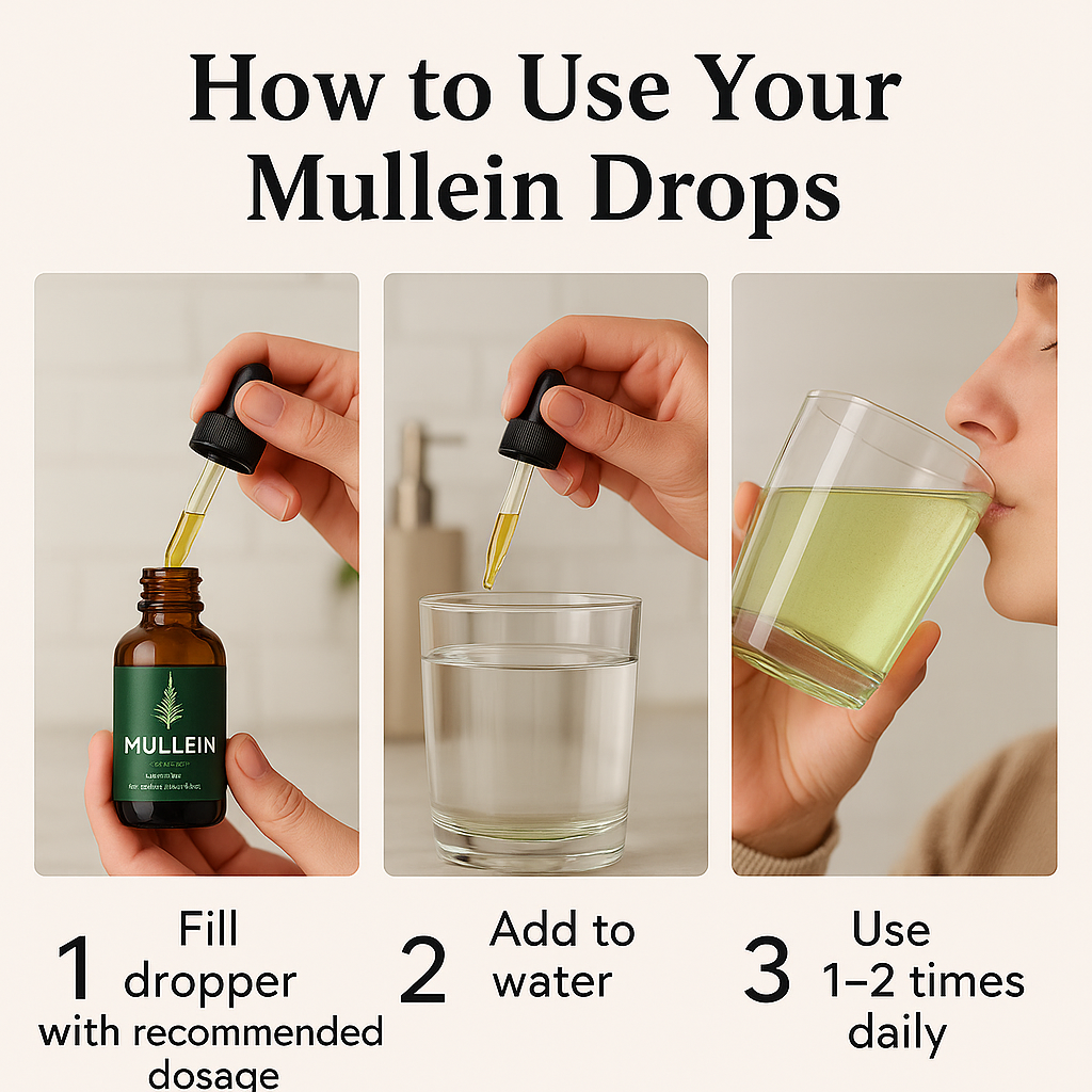 Natural Mullein Extract | Mullein Drops for Lung Detox - Support Lungs & Clear Phlegm with Herbal Power