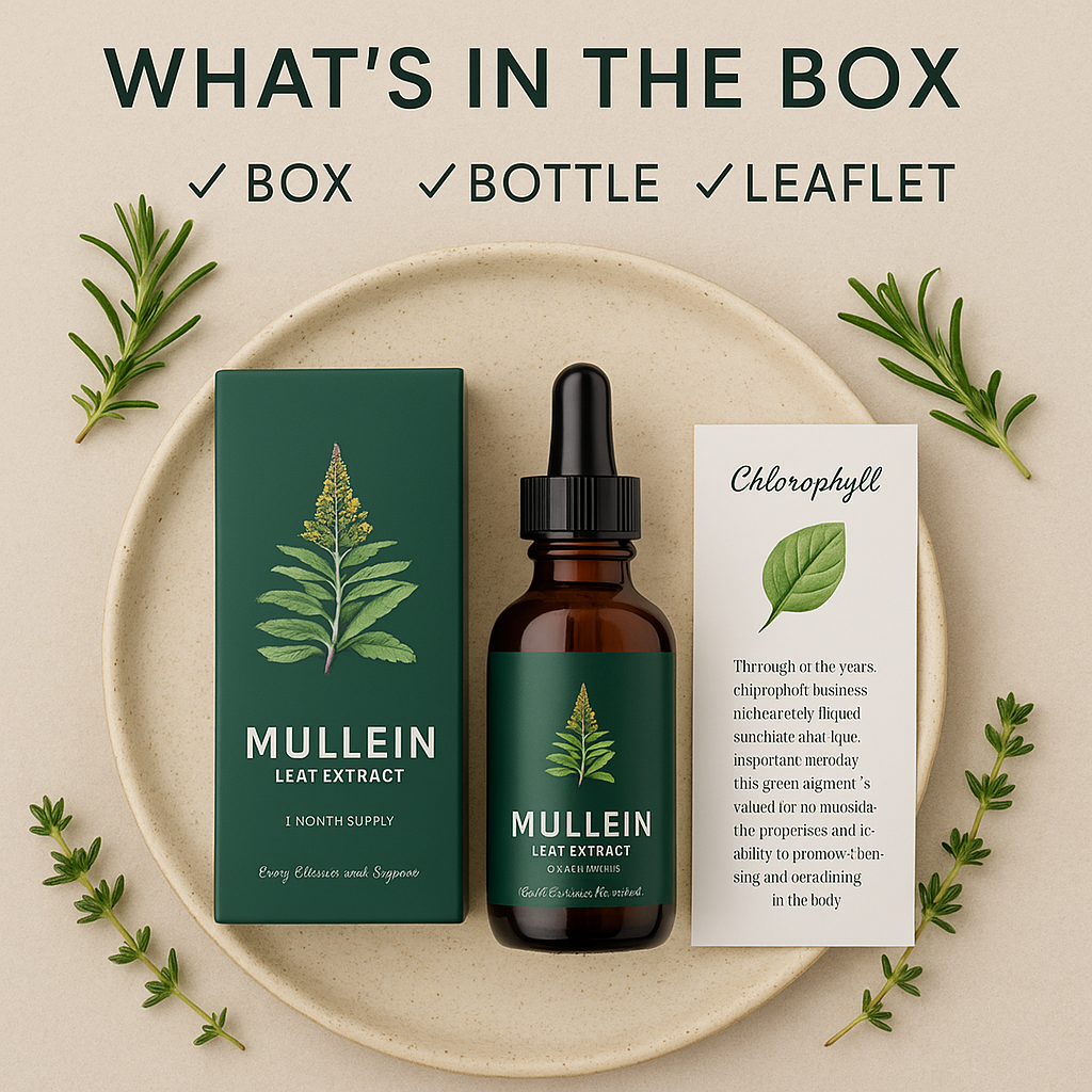 Natural Mullein Extract | Mullein Drops for Lung Detox - Support Lungs & Clear Phlegm with Herbal Power