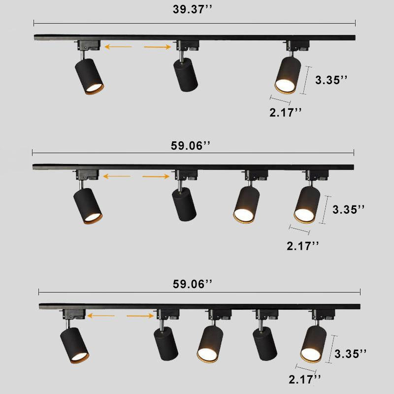 LED Recessed Rail Lighting Fixture - 3/4/5 Light Options for Modern Home Illumination