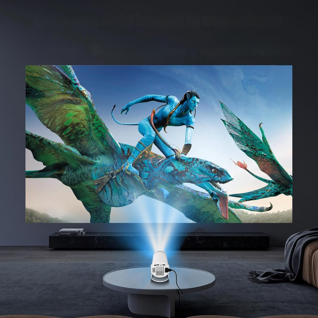 Portable Ultra-HD 4K Projector, 180° Rotable