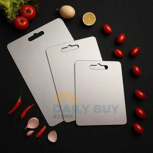 100% Medical Titanium Cutting Board | Durable, Non-Porous Surface for Safe Food Preparation & Easy Cleaning