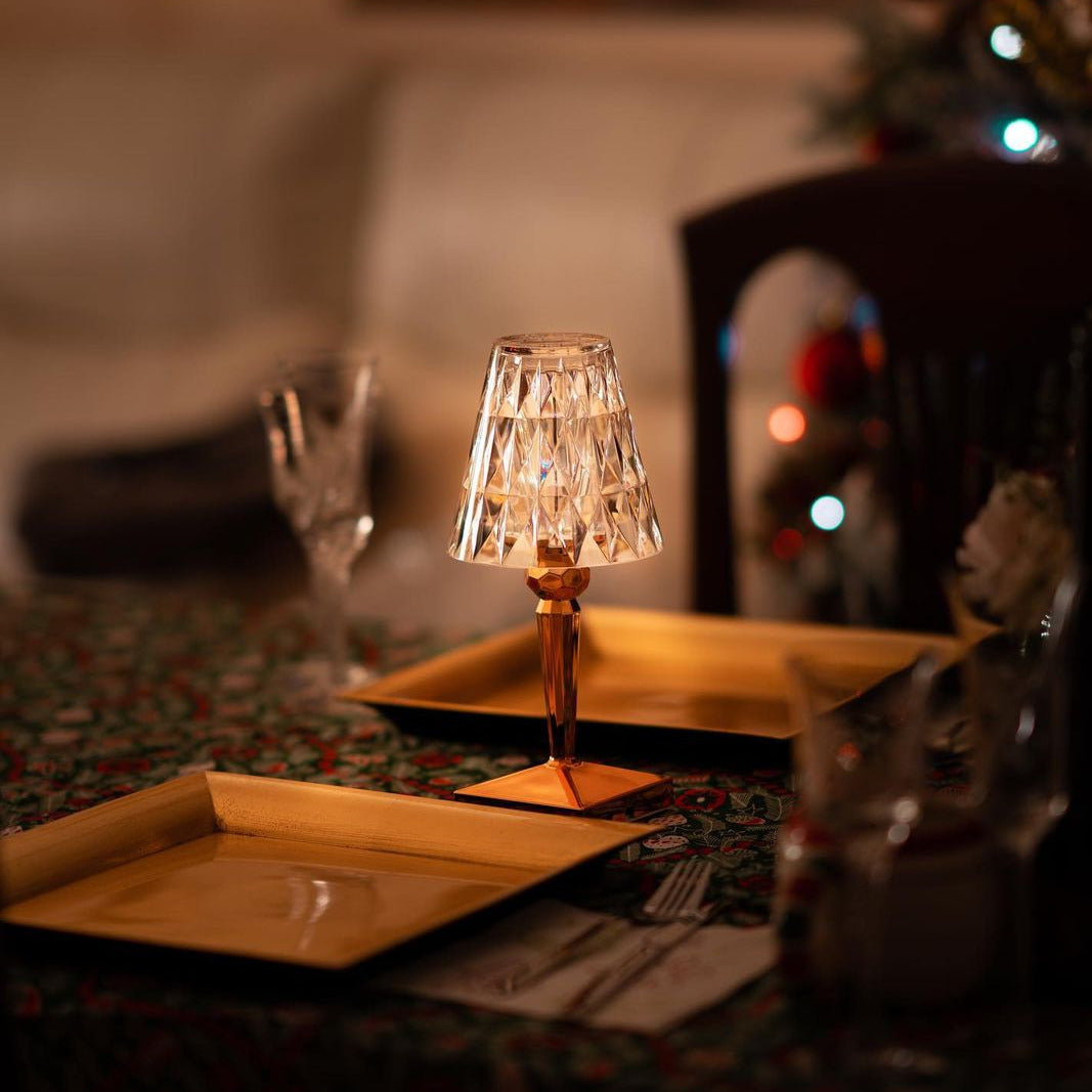 LED Crystal Table Lamp - Modern Decorative Lighting for Living Room, Bedroom & Office Use