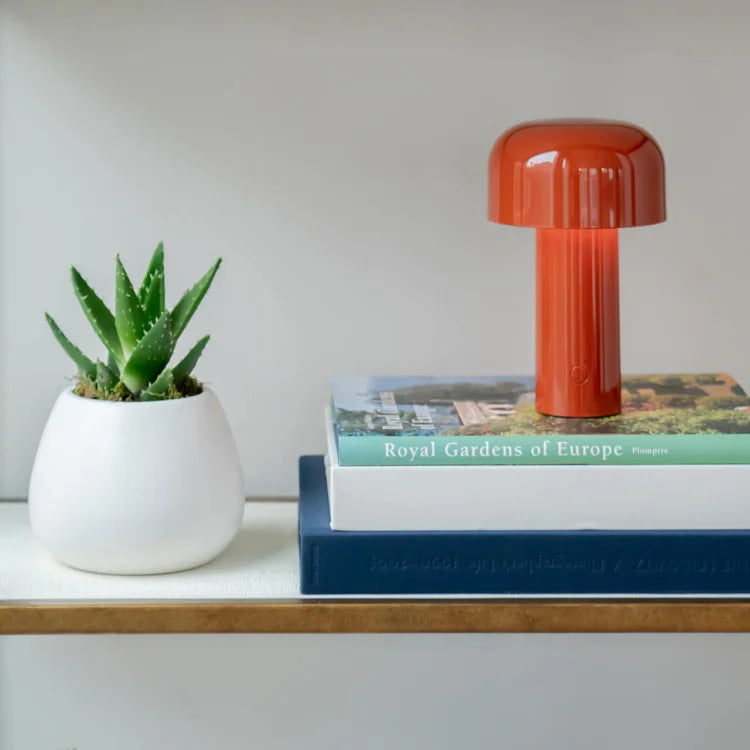 LED Mushroom Rechargeable Table Lamp - Portable Night Light with Adjustable Brightness for Home, Office, and Outdoor Use