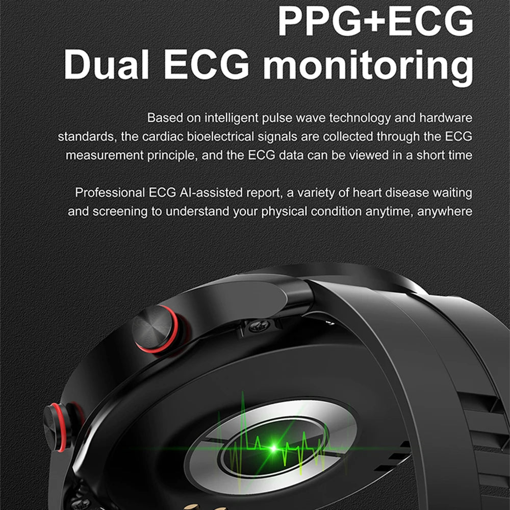 Glucose Monitoring Smartwatch | Painless Blood Sugar Tracking, Heart Rate & Sleep Monitor for Diabetes Management