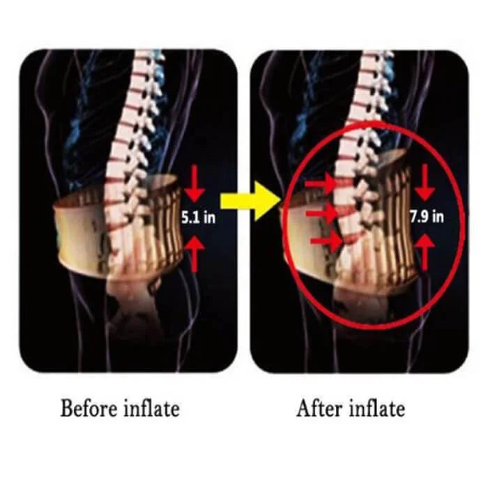 Decompression Lumbar Support Belt | Ergonomic, Inflatable & Comfortable for Pain Relief and Back Support