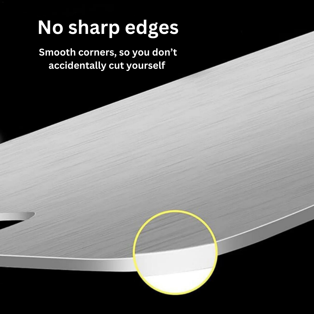 100% Medical Titanium Cutting Board | Durable, Non-Porous Surface for Safe Food Preparation & Easy Cleaning