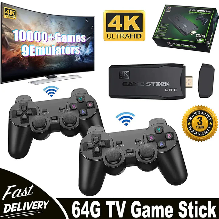 Retro Wireless TV Games Console | 20,000+ Built-In Games, 4K HDMI Output & Wireless Controllers for Family Fun