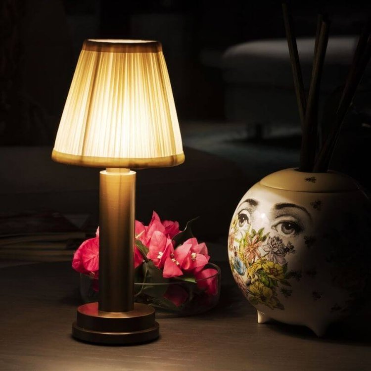 LED Fabric Table Lamp - Modern Design with Adjustable Brightness for Living Room & Bedroom Lighting