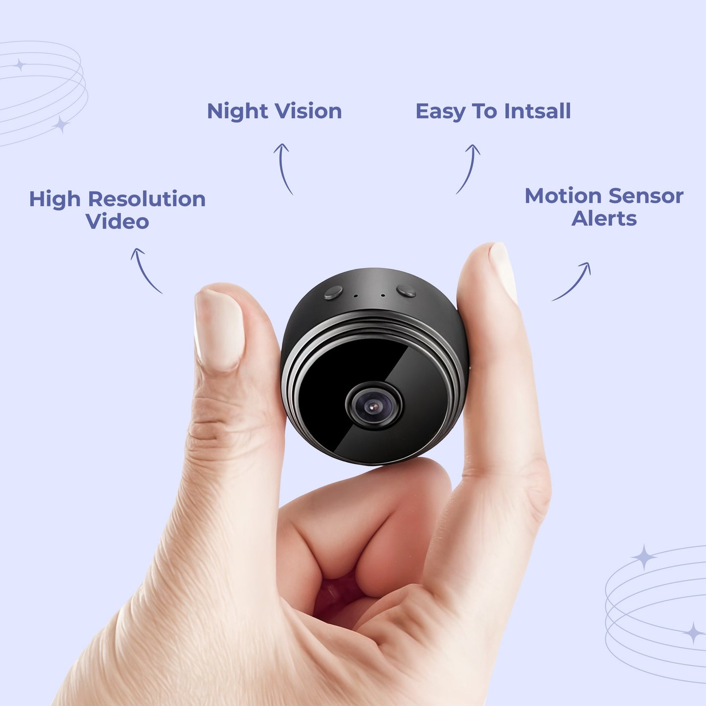 Wireless Indoor Security Camera | 1080P HD, Real-Time Motion Alerts & Ideal for Home Monitoring