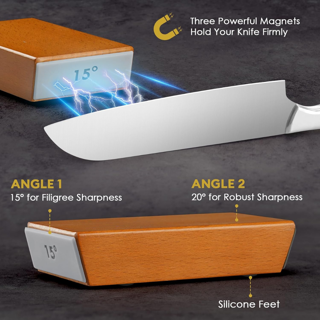 Premium Knife Sharpener - Easy & Safe Blade Sharpening at Home