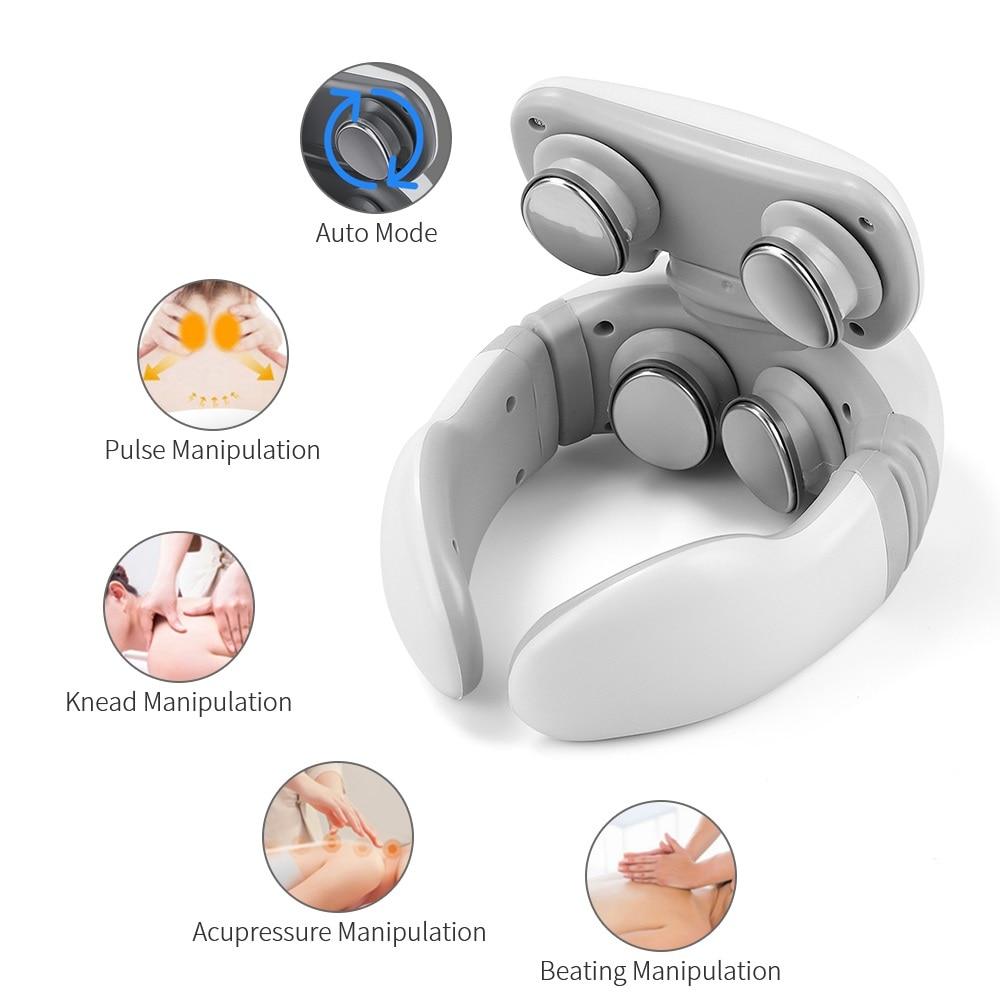 Neck Massager with Heat | 4D Massage Technology, TENS Pulse & Remote Control for Neck and Shoulder Pain Relief