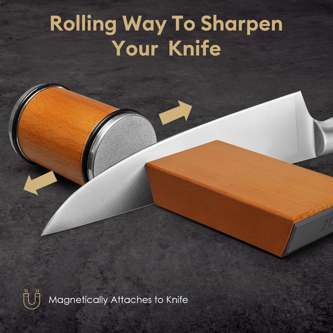 Premium Knife Sharpener - Easy & Safe Blade Sharpening at Home
