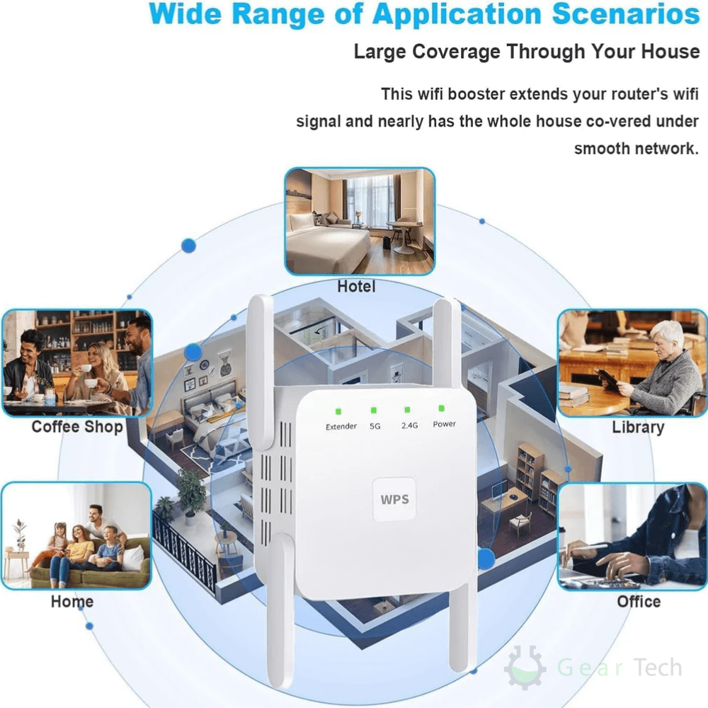 5G WiFi Booster Extender, High-Speed Signal Amplifier for Home & Office, Enhanced Connectivity for Streaming & Gaming