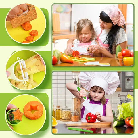 Kids Mini Chef Cooking Set | 13-Piece, Non-Toxic & Safe for Ages 2+ | Perfect for Parent-Child Bonding and Fine Motor Skills Development