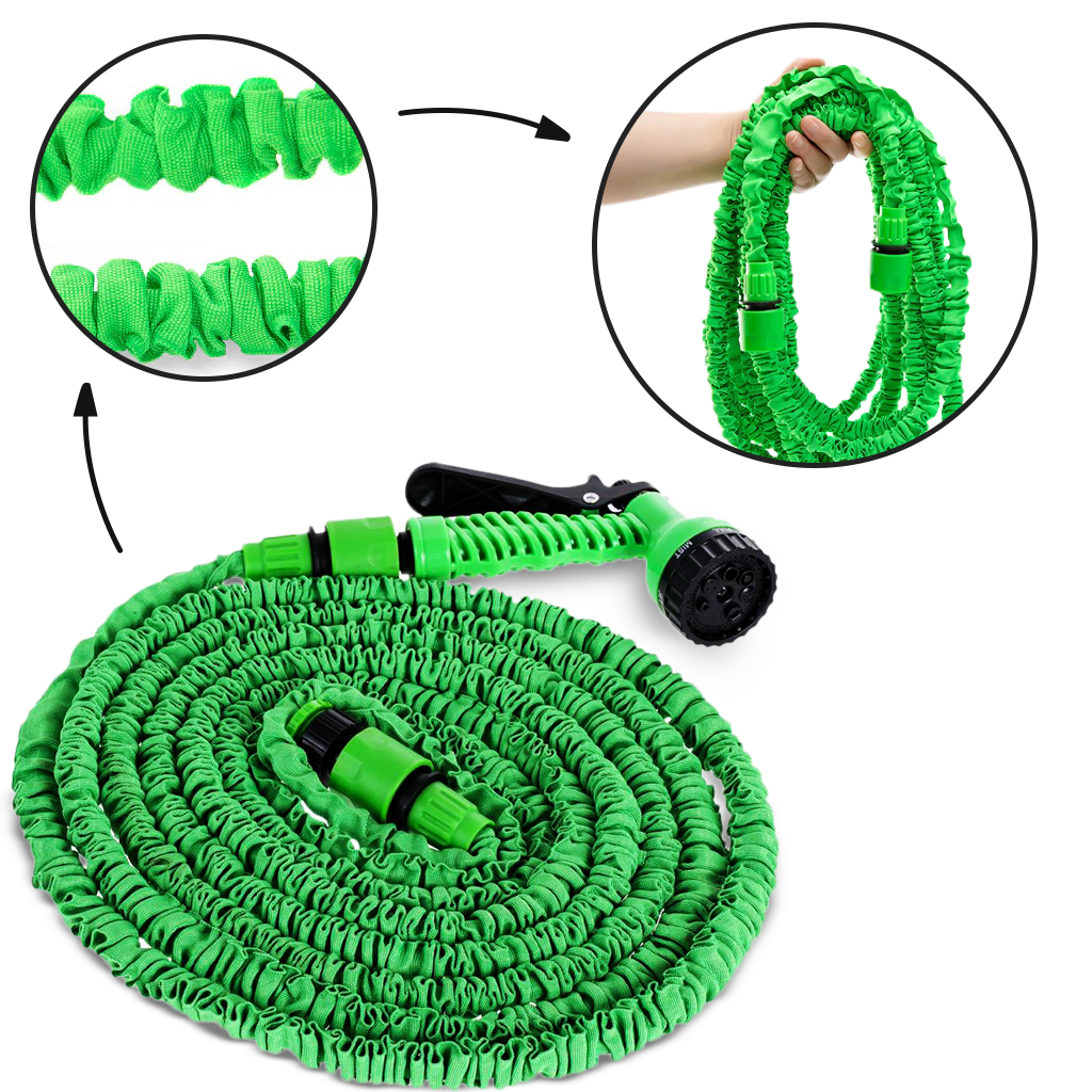 Expandable Garden Hose with Spray Gun – Lightweight, Retractable, and Durable