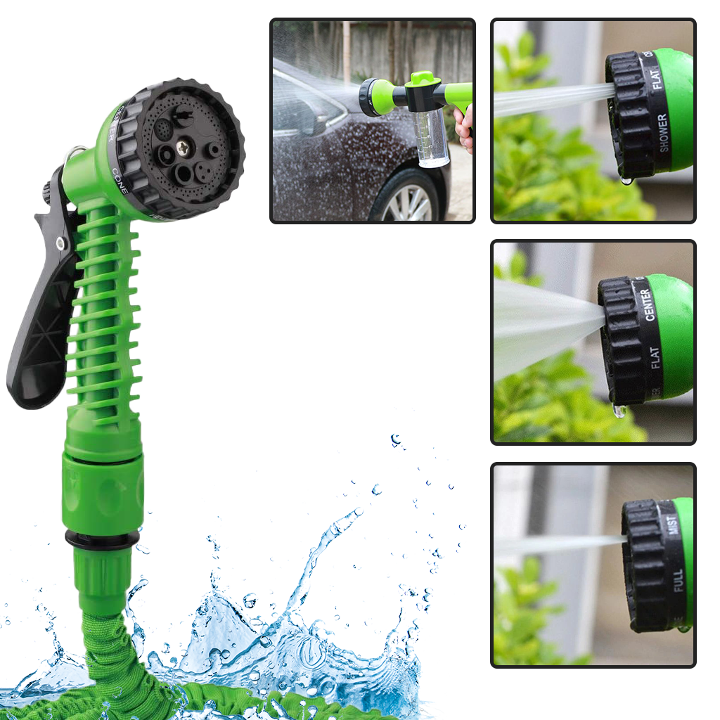 Expandable Garden Hose with Spray Gun – Lightweight, Retractable, and Durable