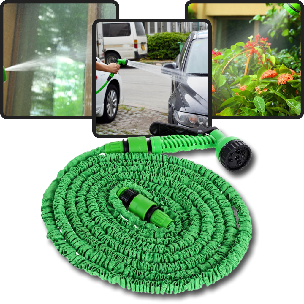 Expandable Garden Hose with Spray Gun – Lightweight, Retractable, and Durable