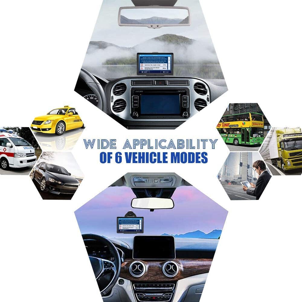 7" GPS Navigation System | Real-Time Traffic Updates, Pre-Loaded UK & EU Maps for Cars & Trucks