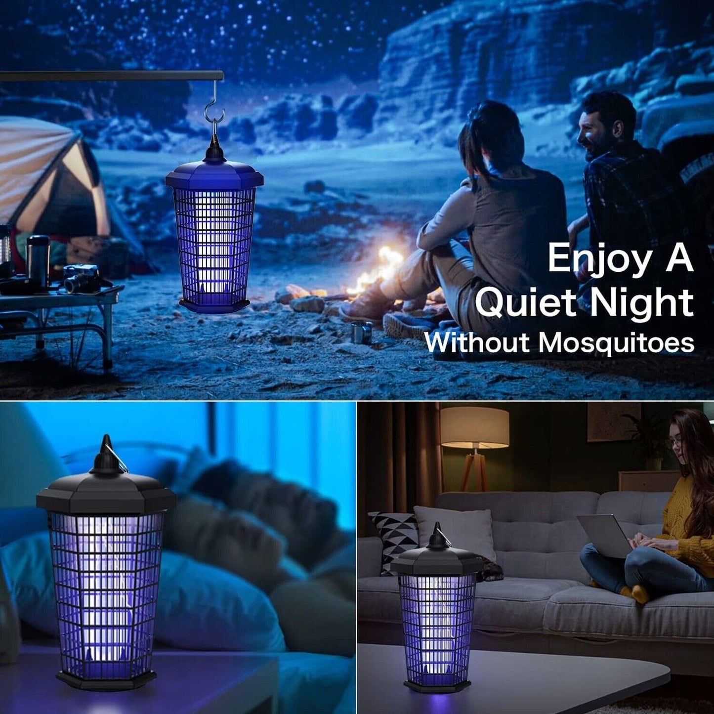 Moth Killer Lamp | 30W Waterproof Bug Zapper for Moths, Mosquitoes & Flying Insects in Home, Patio & Garden