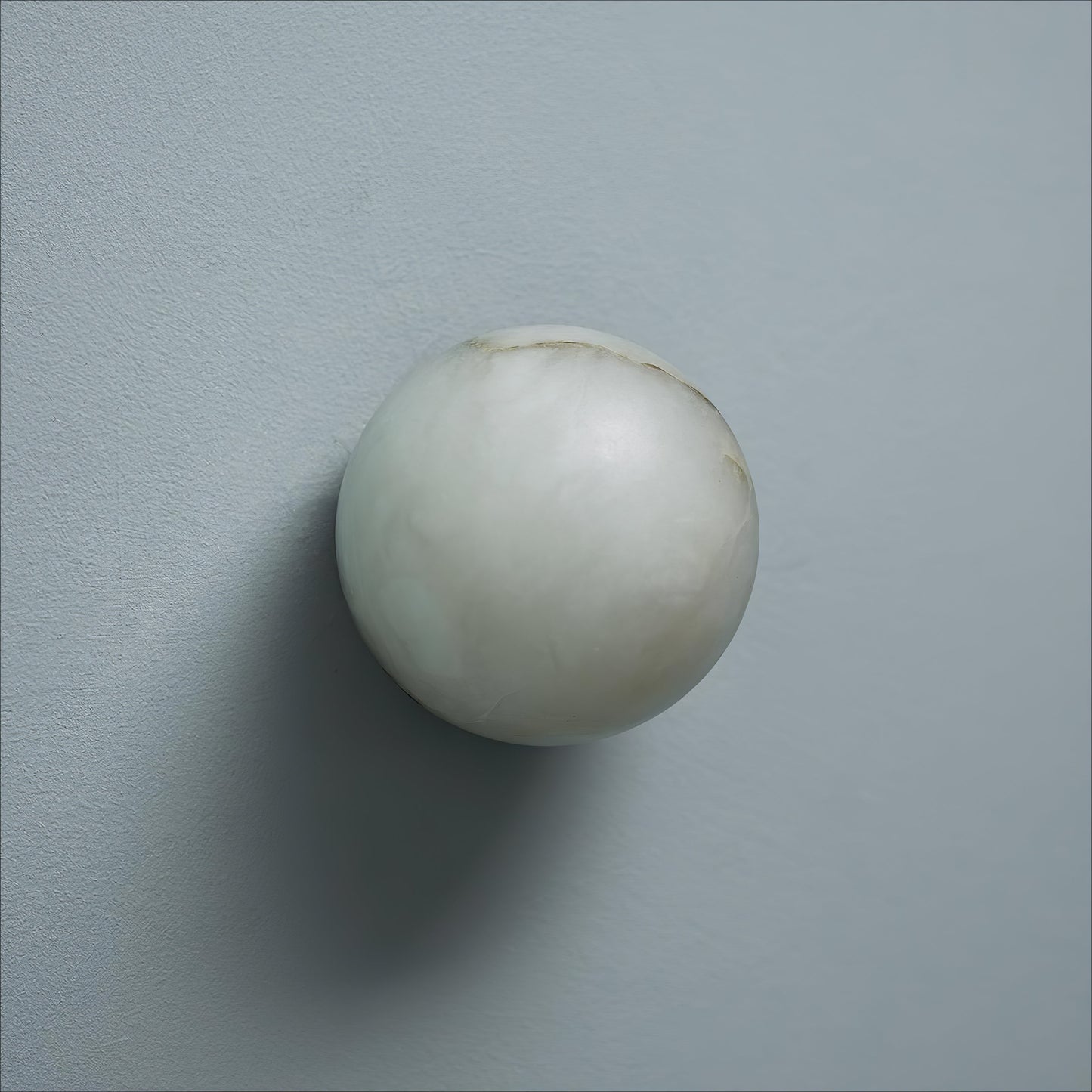 LED Mini Orb Wall Lamp - Alabaster Finish - Modern Lighting for Hallway & Bedroom Decor