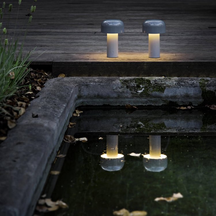 LED Mushroom Rechargeable Table Lamp - Portable Night Light with Adjustable Brightness for Home, Office, and Outdoor Use