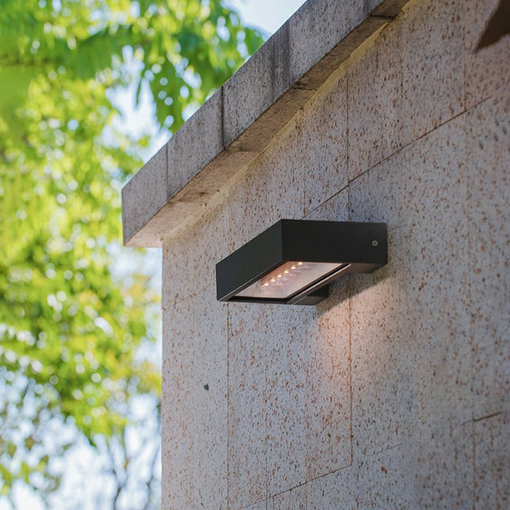 Modern Solar Outdoor Wall Lamp with IP65 Waterproof Sensor for Garden, Patio, and Pathway Lighting