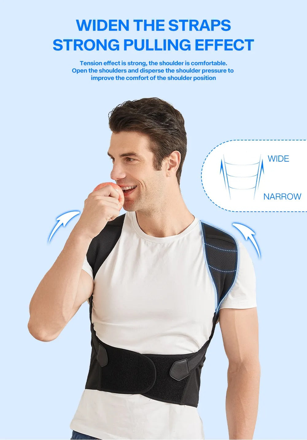Adjustable Back Posture Corrector | Ergonomic, Eco-Friendly Design for Men & Women to Improve Posture and Reduce Neck Hump