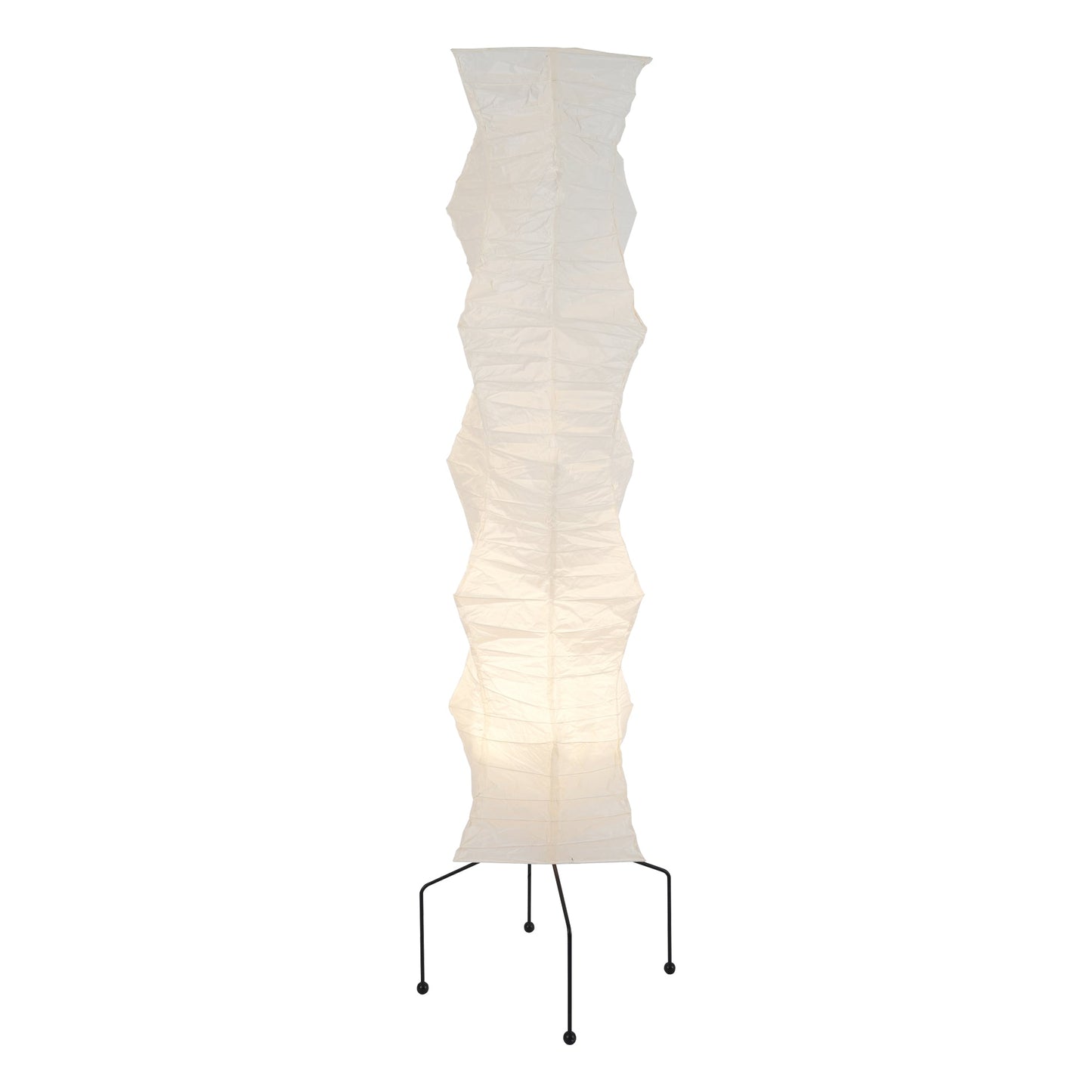LED Rice Paper Floor Lamp - Adjustable Height, Soft Ambient Light for Living Room & Bedroom Decor