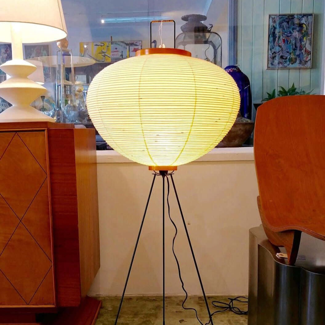LED Rice Paper Floor Lamp - Adjustable Height, Soft Ambient Light for Living Room & Bedroom Decor