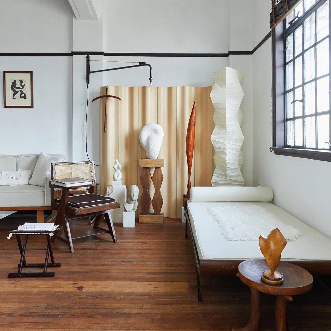 LED Rice Paper Floor Lamp - Adjustable Height, Soft Ambient Light for Living Room & Bedroom Decor