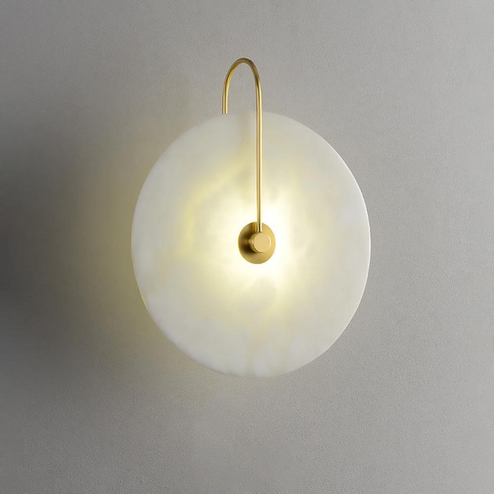 LED Wall Lamp with Alabaster Shade for Modern Home Lighting & Accent Decor