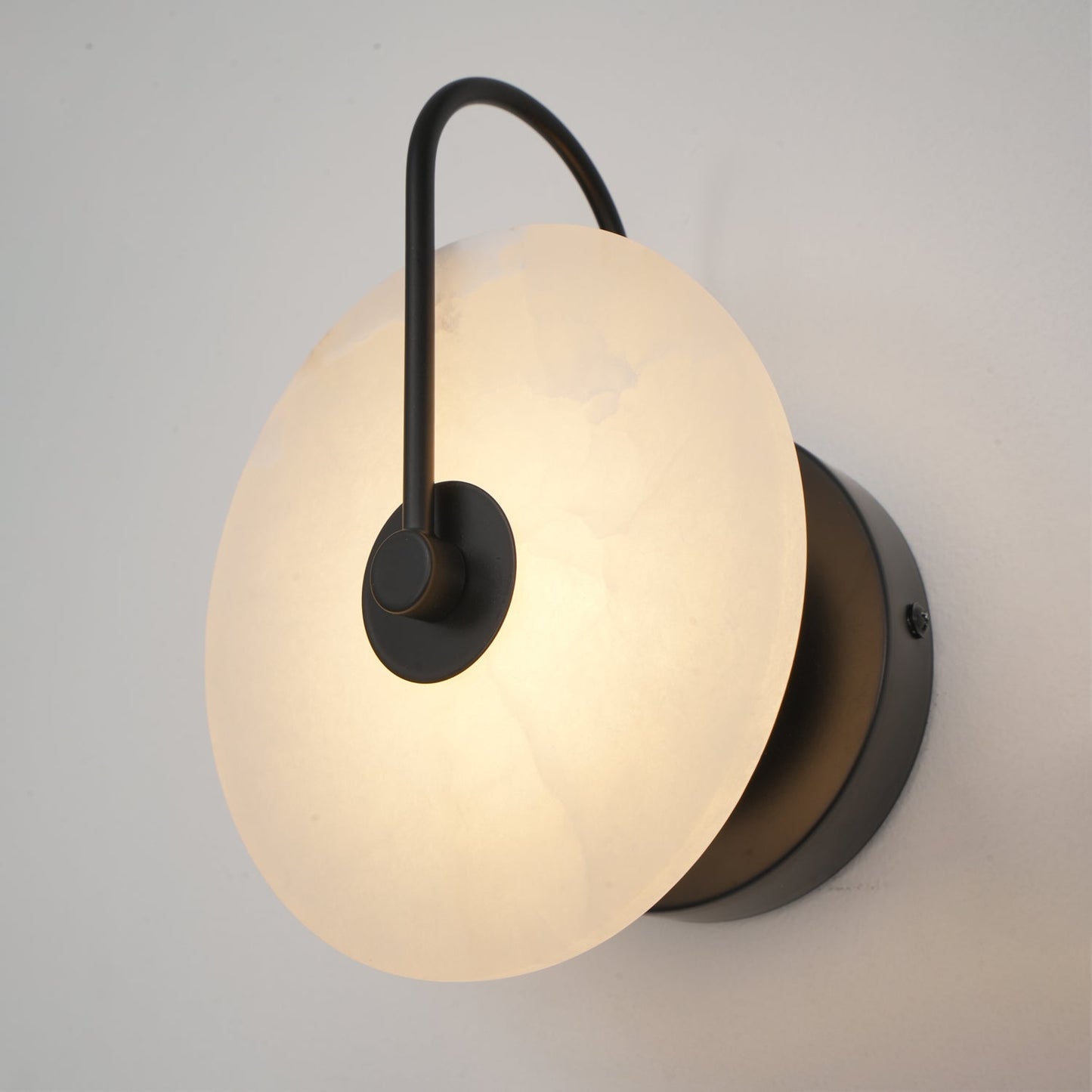 LED Wall Lamp with Alabaster Shade for Modern Home Lighting & Accent Decor