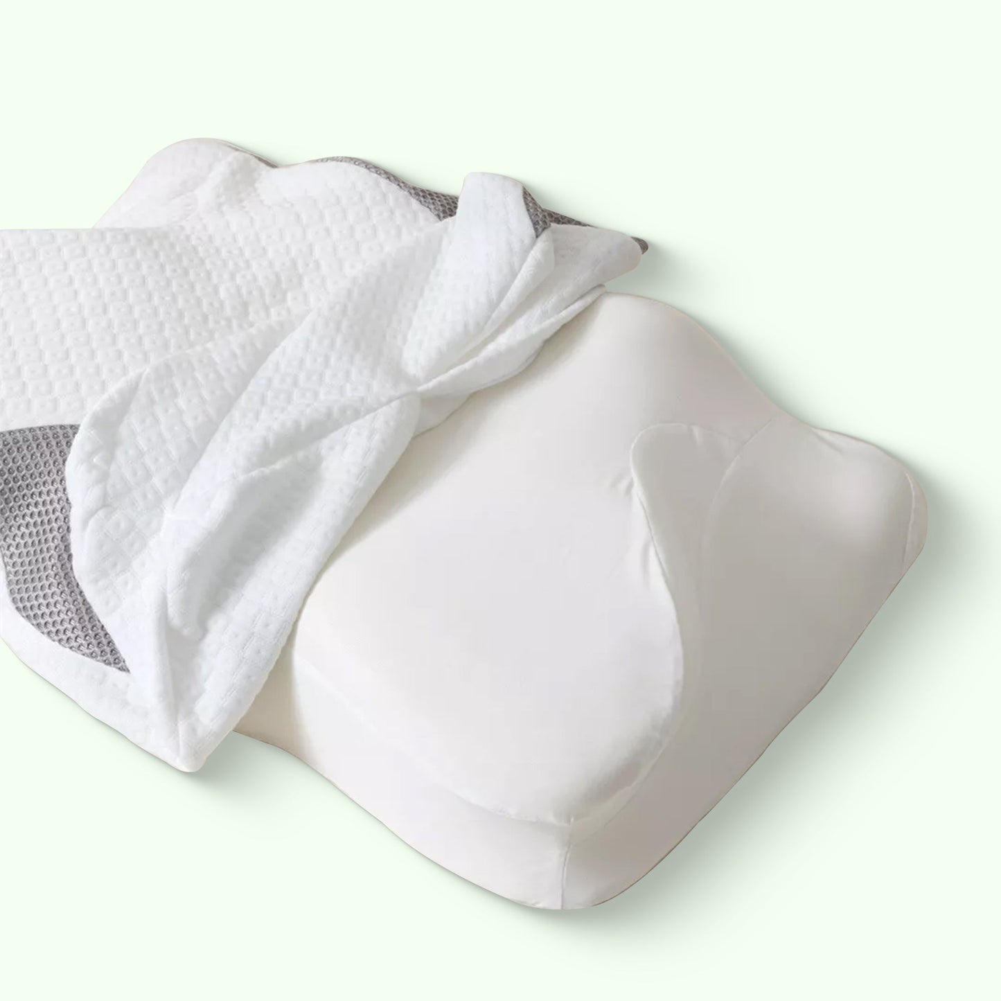 Butterfly Memory Foam Neck Pillow | Ergonomic Design with Armrests for Side & Back Sleepers, Ideal for Improved Sleep Quality